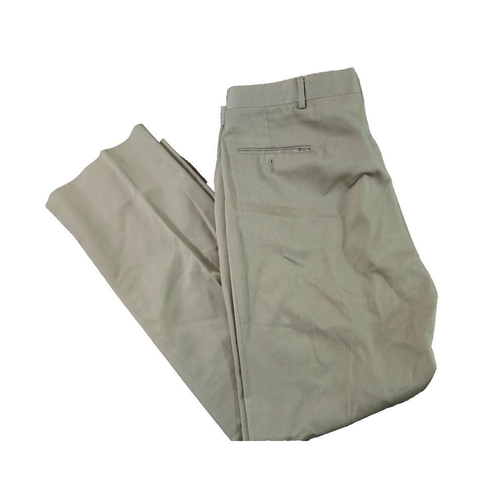 Stuart Edward Limited Vintage Dress Pants Men's 42" X‎ 34" Tan Flat Front